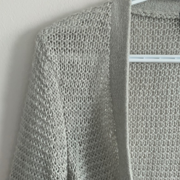 Grey knit button up cardigan long sleeve sweater - Picture 2 of 6